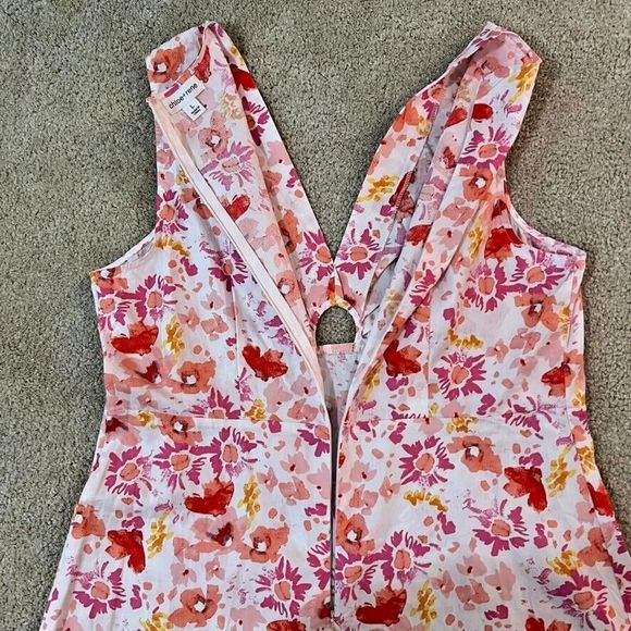 CHLOE + RENE Size Large Sun Dress Maxi Cutout Short Sleeve Floral Multi - NEW - Picture 13 of 16